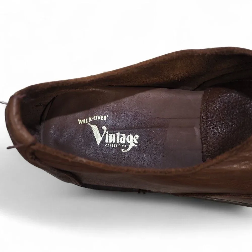 Walk-Over Vintage Collection Cap‎ Toe Leather Oxfords Brown T10137 Men's 11M